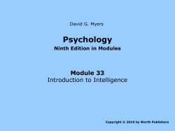 Psychology Ninth Edition in Modules Module 33