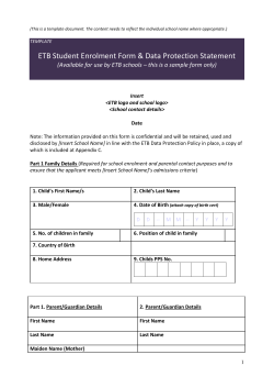 School Logo / contact details