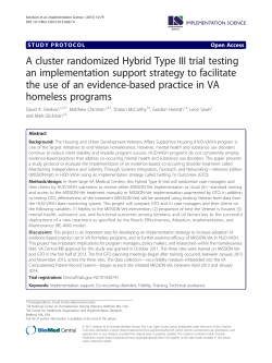 A cluster randomized Hybrid Type III trial testing an implementation