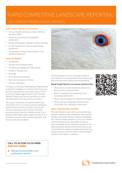 Rapid competitive landscape reporting