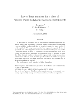 Law of large numbers for a class of random walks in