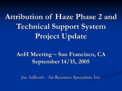 Goals of the AoH Phase 2 TSS Project