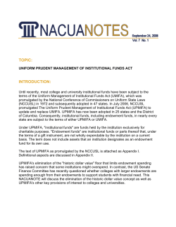 Uniform Prudent Management of Institutional Funds Act