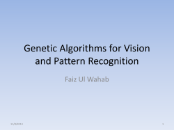 Genetic Algorithms for Vision and Pattern Recognition