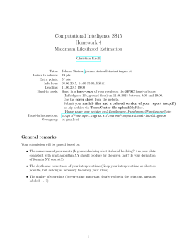 Computational Intelligence SS15 Homework 4 Maximum