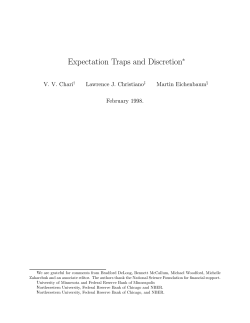 Expectation Traps and Discretion
