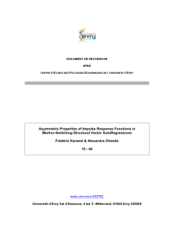 Asymmetric Properties of Impulse Response Functions in Markov