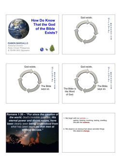 God Exists SUNDAY Presentation