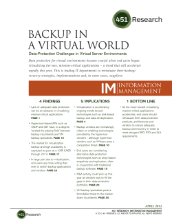 Backup in a Virtual World Analyst Report