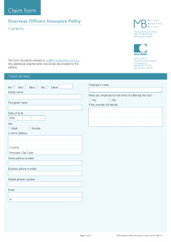 Claim form - Mutual Brokers