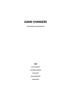 Educational Consulting Firm Business Plan (Game Changers)