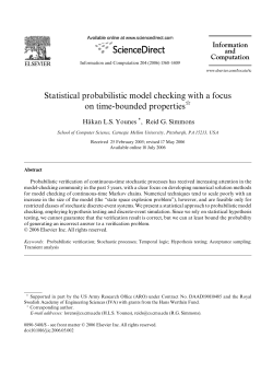 Statistical probabilistic model checking with a focus on