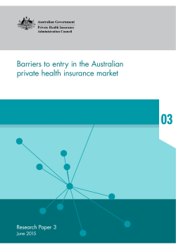 Barriers to entry in the Australian private health insurance market