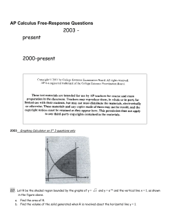 AP Calculus Free-Response Questions