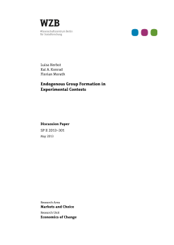 Endogenous Group Formation in Experimental