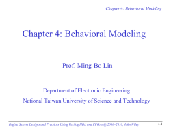 Chapter 4: Behavioral Modeling