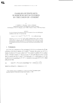 families of finite sets in which no set is covered