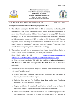 Page of 4 वित्त मंत्रालय/ MINISTRY OF FINANCE राजस्व