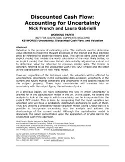 Discounted Cash Flow: Accounting for Uncertainty