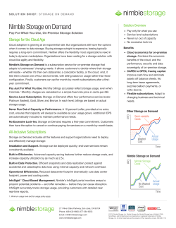 Nimble Storage on Demand