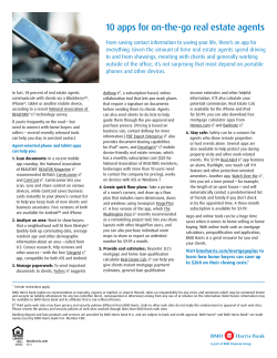 10 apps for on-the-go real estate agents