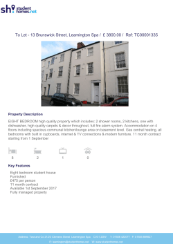 To Let - 13 Brunswick Street, Leamington Spa