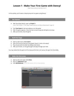 Lesson 1 - Make Your First Game with Stencyl