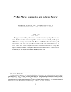 Product Market Competition and Industry Returns