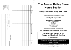 The Annual Betley Show Horse Section The Ann Ho