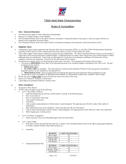 Rules of Competition - Tennessee State Soccer Association