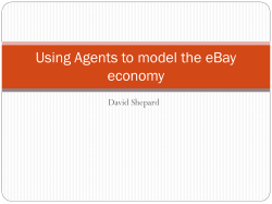 Using Agents to model the eBay economy