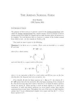 Notes on the Jordan Normal Form
