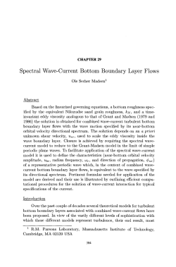 Spectral Wave-Current Bottom Boundary Layer Flows