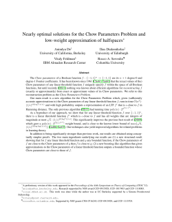 Nearly optimal solutions for the Chow Parameters Problem and low