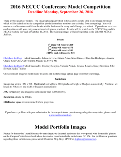 2016 NECCC Conference Model Competition Model Portfolio Images