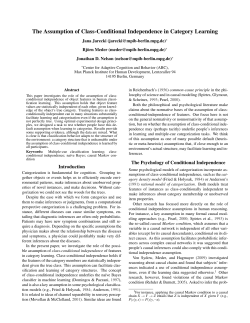 The Assumption of Class-Conditional Independence in Category