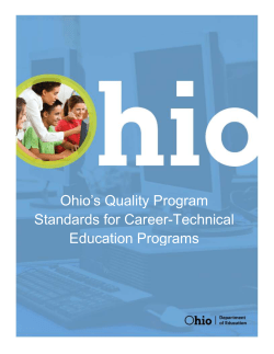 Ohio`s Quality Program Standards for Career