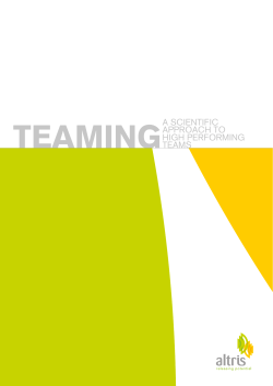 a scientific approach to high performing teams