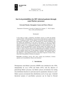Survival probabilities for HIV infected patients through semi