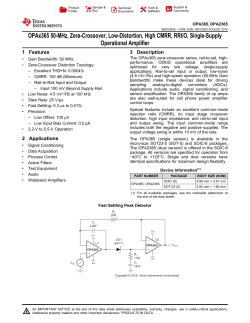 50MHz, Low-Distortion, High CMRR, RRI/O, Single