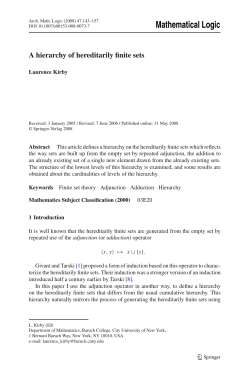 A hierarchy of hereditarily finite sets