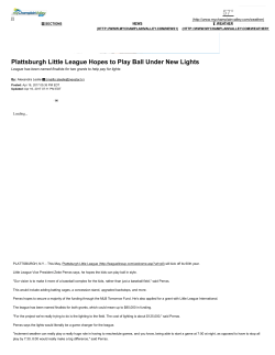Plattsburgh Little League Hopes to Play Ball