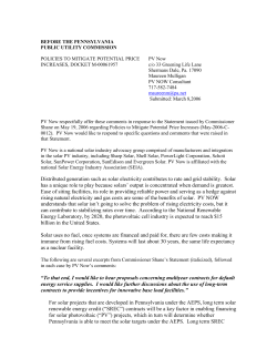 Excerpt from Shane Memo - Pennsylvania Public Utility Commission