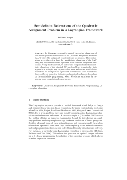 Semidefinite Relaxations of the Quadratic Assignment Problem in a