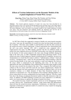 Effects of Various Inductances on the Dynamic Models of the Z