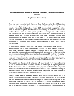 Special Operations Command: Conceptual Framework