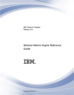 Netezza Matrix Engine Reference Guide