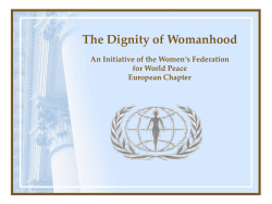 Dignity of Womanhood