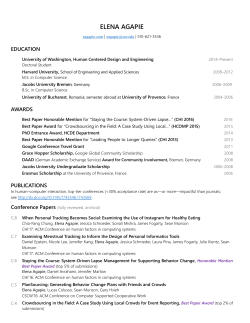 cv - Elena Agapie