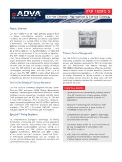 FSP 150EG-X - ADVA Optical Networking